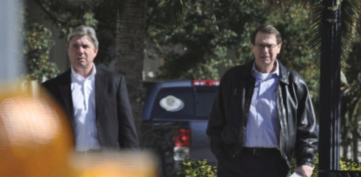 Mike Rinder and S.P. Times editor Joe Childs, 2009