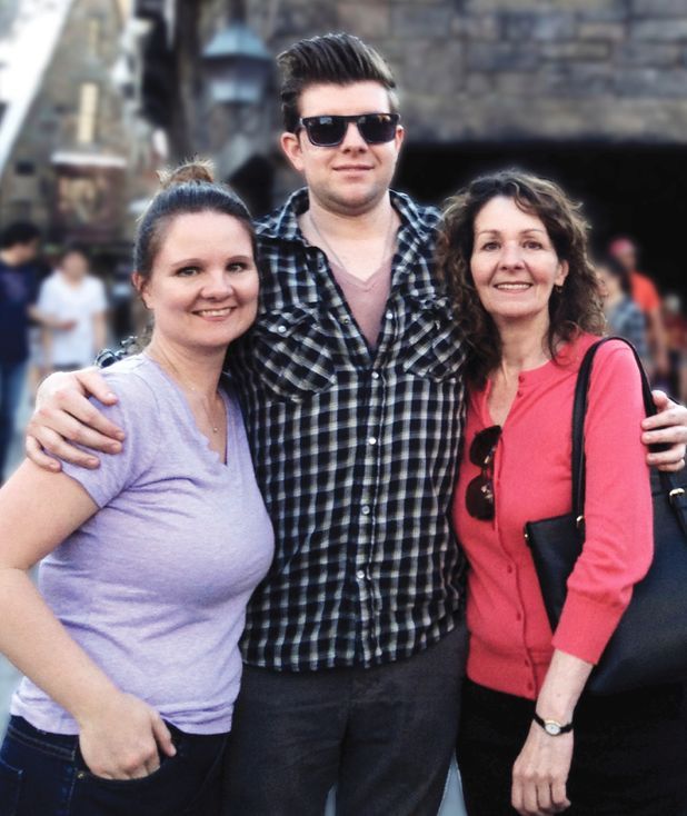 Taryn, Benjamin and Cathy on family vacation in Florida, 2016